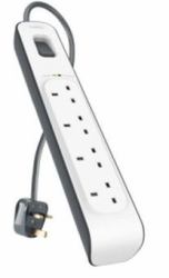 Belkin BSV400AF2M surge protector White 4 AC outlet[s] 2 m (BELKIN 4 OUTLET SURGE STRIP - 2M)
