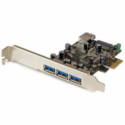 StarTech.com 4-Port PCI Express USB 3.0 Card - 5Gbps (4PORT PCIE USB 3.0 ADAPTER CARD - 1 INTERNAL + 3 EXTERNAL PORTS)