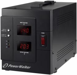 PowerWalker AVR 3000/SIV voltage regulator 230 V Black (AVR 3000/SIV VoltageRegulator - 3000A/2400W - Automatic Voltage Regulator - Warranty: 24M)