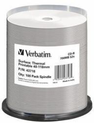 Verbatim CD-R Thermal Printable No ID Brand (VERBATIM CD-R AZO 52X 700MB THERMAL SURFACE FOR RIMAGE PRISM)