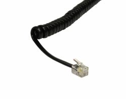 Cables Direct RJ-10, 5m Black (CDL 5m Coiled Handset Cord - Black)