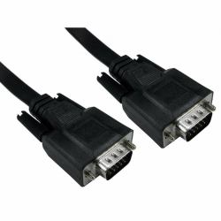 Cables Direct CDEXFLAT-05K VGA cable 5 m VGA [D-Sub] Black (CDL 5MTR SVGA MALE-MALE FLAT CABLE)