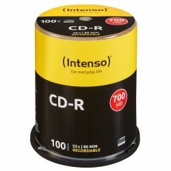 Intenso CD-R 700MB 52x 100 pc[s] (CD-R Intenso 700100pcs Cak - CD-R 700MB, CD-R, 700 MB, 100 - pc[s], 120 mm, 80 min, 52x - Warranty: 12M)