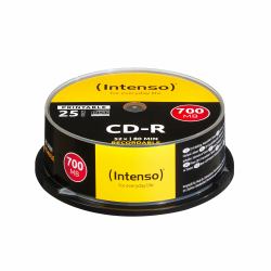 Intenso CD-R 700MB 52x 25 pc[s] (CD-R Intenso 700 25pcs Cak - CD-R 700MB, CD-R, 700 MB, 25 - pc[s], 120 mm, 80 min, 52x - Warranty: 12M)