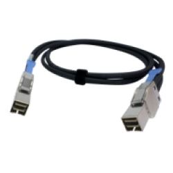 QNAP CAB-SAS05M-8644 Serial Attached SCSI [SAS] cable 0.5 m Black (MINI SAS CABLE SFF-8644 0.5M,Mini SAS cable SFF-8644, 0.5m)