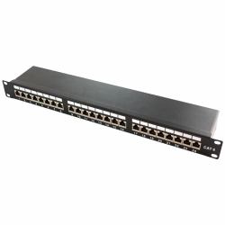 LogiLink Patch Panel 19" (Cat.6A Patch Panel 24-Port - STP, shielded, black - Warranty: 12M)