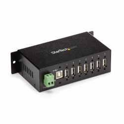 StarTech.com 7-Port USB 2.0 Hub - Metal Industrial USB-A Hub with ESD Protection & 350W Surge Protection - Din Rail, Wall or Desk Mountable - TAA Compliant USB Expander Hub (7 PORT RUGGED USB HUB - .)
