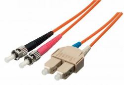 Equip ST/SC Fiber Optic Patch Cable, OS2, 2m 