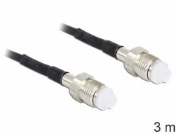 DeLOCK 88594 coaxial cable RG-174 3 m FME Black (Delock Wi-Fi Aerials Cable Extension [1x FME socket - 1x FME socket] RG-174 3.00 meter Black - 88594)