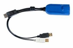 Raritan D2CIM-DVUSB-DP KVM cable Black, Blue (Digital DisplayPort, USB CIM - required for virtual media - [BIOS access], mouse synch, tiering, audio and Smart Card/CAC use - Warranty: 24M)