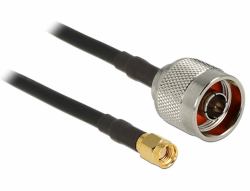 DeLOCK 89466 coaxial cable RG-58 10 m N plug SMA plug Black (Delock antennekabel - RF - 10 m)