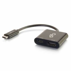 C2G USB-C To HDMI Audio/Video Adapter Converter With Power Delivery - Black (C2G USB C to HDMI Audio/Video Adapter)