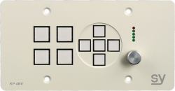 SY Electronics SY-KP4NV-EW matrix switch accessory (SY Euro 4 button Keypad Controller with navigation keys and rotary volume control. White)