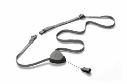 Durable FLEX Badge lanyard Black, Grey 10 pc[s] (Durable FLEX Badge Reel Lanyard Black [10])