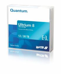 Quantum Ultrium 8 Bar Code Labeled Blank data tape 12 TB LTO 1.26 cm (Cartridge Quantum LTO8 12/30TB pre-labeled random labels included)