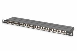 Digitus CAT 6, Class E High Density Patch Panel, shielded, black (DIGITUS DN-91624S-SL-SH - patch-panel)