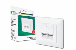 Digitus DN-9005-N socket-outlet RJ-45 White (DIGITUS CAT6 MODULAR WALL - OUTLETSHIELDED .)
