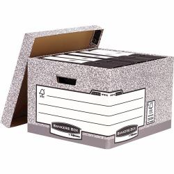 Fellowes 181201 file storage box Carton Grey (System Large Heavy Duty R-Kive Box [FSC] Pack of 10 380x287x430mm)