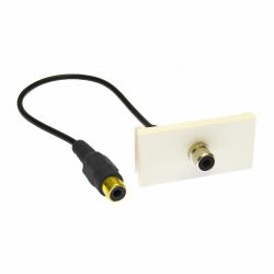 Cables Direct ZZ-MOD-1RCAK keystone module (CDL Black RCA Module)