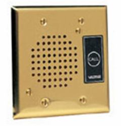 Valcom Doorplate Speaker w/LED Brass (VALCOM V-1072B T/BACK SPKR DOOR BRASS)