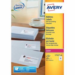 Avery L7161-100 Address Labels 100 sheets - 18 Labels per Sheet