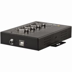 StarTech.com 4 Port Serial Hub USB to RS232/RS485/RS422 Adapter - Industrial USB 2.0 to DB9 Serial Converter Hub - IP30 Rated - Din Rail Mountable Metal Serial Hub - 15kV ESD Protection (INDUSTRIAL...