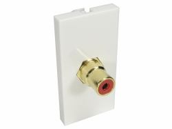Cables Direct AV-MOD1RCARD socket-outlet RCA White (CDL 1x RCA [Red] Euromod -Coupler)