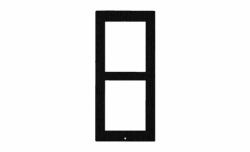 2N Telecommunications 9155022B Frame (IP Verso - Frame for surface - installation, 2 modules - - black - Warranty: 36M)