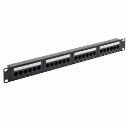 connektgear 24 Port Patch Panel [Cat6] IDC Punch Down 19 inch + Lacing Bar (24-PORT CAT6 PATCH PANEL IDC - PUNCH DOWN LACING BAR)
