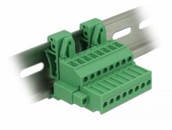 DeLOCK 65940 terminal block Green (Terminalblock Set fÃ¼r Hutschienen 8 Pin mit Schraubverriegelung)