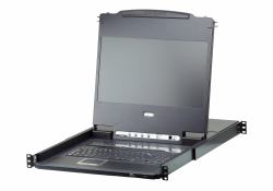 ATEN 8-Port 17.3" DVI Full HD LCD KVM Switch [USB] (Aten IT CL6708MW Single Rail DVI Full HD LCD Console with 8 port DVI KVM)