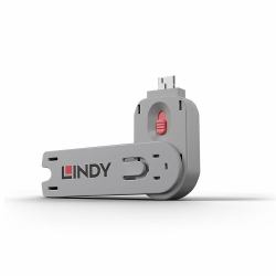 Lindy USB Type A Port Blocker Key, Pink (USB Port Blocker PINK -Key - Warranty: 12M)