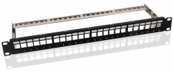 Microconnect PP-027 patch panel 1U (CAT6 24 port 19" Patch Panel, - Unshielded, 8P8C, LSA, Black - for assembly in 48.3 cm [19"] panel boxes, suitable for UTP/STP keystone jacks - Warranty: 300M)