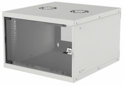 Intellinet 19" Network Cabinet - Wall Mount [Basic], 6U, 400mm Deep, Grey, Flatpack, Max 50kg, Usable Depth 340mm, Glass Door, Rack, Parts for wall installation [eg screws and rawl plugs] not inclu...