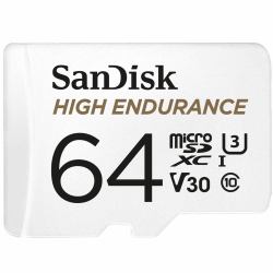 SanDisk High Endurance 64 GB MicroSDXC UHS-I Class 10 (HIGH ENDURANCE MICROSDHC - 64GB CARD WITH ADAPTER)