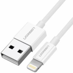 Ugreen cable USB 2.0 A lightning 2m, 5V/2.4A iPhone 7 / 7plus / 6S/ 6 / 6 Plus, iPhone 5s/5c/5, iPad Mini/Mini 2, iPad 1 m White (UGREEN USB-A TO LIGHTNING 1M CABLE)