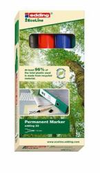 Edding 22 EcoLine permanent marker Chisel tip Black, Blue, Green, Red (e-22/4 S EcoLine Permanent Marker [4])