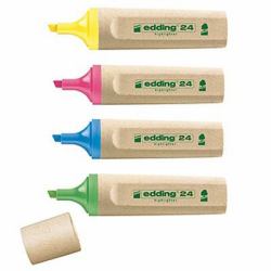 Edding EcoLine 24 marker 4 pc[s] Chisel/Fine tip Blue, Green, Pink, Yellow (e-24/4 S EcoLine Highlighter Set [4])