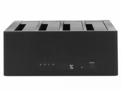 DeLOCK 64063 storage drive docking station USB 3.2 Gen 1 [3.1 Gen 1] Type-B Black (Delock USB 3.0 Docking Station for 4 x)
