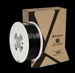 Verbatim 55327 3D printing material Polylactic acid [PLA] Black 1 kg (Verbatim 2.85mm PLA Filament 1KG BLACK)
