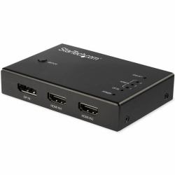 StarTech.com 4-Port HDMI Video Switch - 3x HDMI and 1x DisplayPort - 4K 60Hz (4 PORT HDMI VIDEO SWITCH - 3XHDMI 1X DISPLAYPORT 4K 60HZ)