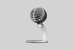 Shure MOTIV MV5 Grey Presentation microphone (Shure MV5 [GRAY] + LIGHTNING CABLE)
