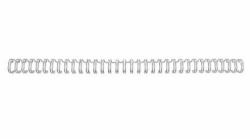 GBC WireBind Binding Wires 3:1 No3 5mm Silver [100] (Rexel 2101007E 5mm Wires Silver)