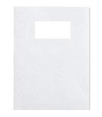 GBC LeatherGrain Binding Covers 250gsm with window A4 White [50] (GBC 46715E White LeatherGrain Binding Cover with Window A4 250 gsm Pack of 50)