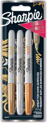 Sharpie 1986006 marker 3 pc[s] Fine tip Bronze, Gold, Silver (Sharpie 1986006 Permanent Metallic Markers Fine Point Pack of 3)