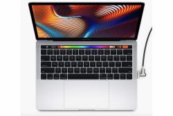 Compulocks Ledge Lock Adapter for MacBook Pro 16" [2019] with Keyed Cable Lock Silver (Ledge Sec. Lock with key lock - The Ledge Security Lock Slot - Adapter with Keyed lock for Macbook Pro 16 - Wa...