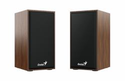 Genius Computer Technology SP-HF180 2-way Black, Wood Wired 6 W (Genius SP-HF180 6W Wooden Desktop USB 2.0 Stereo Speakers with 3.5mm Audio Jack & Volume Control, Natural Wood)