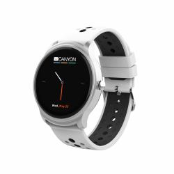 Canyon Oregano 3.3 cm [1.3"] IPS 44 mm 240 x 240 pixels Touchscreen Black, Silver, White (Canyon Oregano Smart Watch Black White)