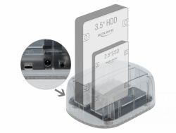 DeLOCK USB Type-C Docking Station for 2 x SATA HDD / SSD transparent (Delock USB Type-C Docking Station for)