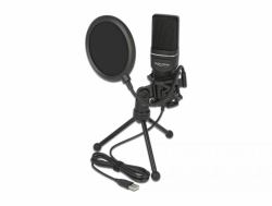 DeLOCK USB Condenser Microphone Set - for Podcasting, Gaming and Vocals (Delock USB Condenser Microphone Set fo)